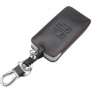Autosleutel beschermhoes Lederen Autosleutelkaarthoesje Geschikt Voor Koleos Voor Kadjar Sleutelhanger Portemonnee Beschermhoes Houder Sleutel Shell(Schwarz)