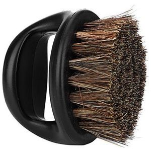 Sonew Baardborstel van wilde zwijnenharen, mannen grooming trimmen borstel met handvat voor de dagelijkse verzorging snor shaping reiniging scheergereedschap (02#)