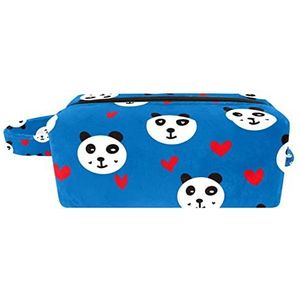 Cosmetische tas,kleine handtas make-uptas voor damesportemonnee,LIEFDE hart Originele Panda,make-uptasjes voor op reis