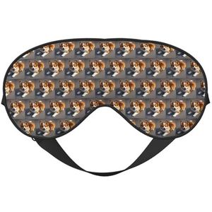 Grappig Corgi Butt Brown Printing All-Occasion Sleep Eye Mask met dubbele zijden verstelbare riem perfect voor diensten en reizen