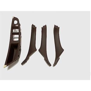 Binnenhandgreep Voor BMW 5 Serie F10 F11 Linksgestuurde LHD Grijs Beige Zwart Auto-interieur Binnendeur Handvat Panel Pull Trim Cover(Mocha -4PCS)
