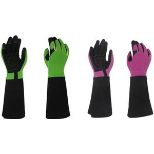 CYJAZNHH Unisex tuinhandschoenen met lange mouwen for het snoeien van rozen buitenshuis, beschermend, veelkleurig(Green+red)