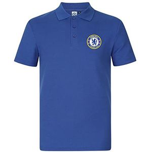 Chelsea FC - Poloshirt met clublogo voor mannen - Officieel - Cadeau - Koningsblauw - Medium