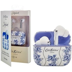VQ Cath Kidston Skylark TWS Bluetooth 5.4 Draadloze Oordopjes met Stijlvolle, Met de Hand Aangebrachte print - Draadloze Oortelefoons met ENC-Ruisonderdrukking, HD-Microfoon, 40 uur Batterijduur