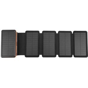 Zonnelader, draagbaar zonnepaneel for kamperen, draadloze oplader for mobiele telefoons (Color : Orange 4 solar panel)