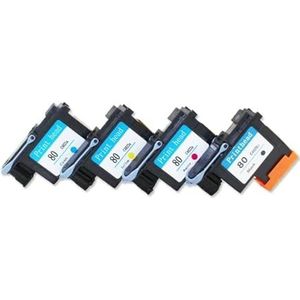 80 Printkop C4820A C4821A C4822A C4823A Compatibele printkop for H-/P Designjet 1050 1055 1055cm 1050c Plus printer (zwart-wit CMY)(1SET - 4 Pcs)