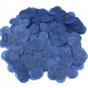 Feestdecoraties 2,5 cm confetti roségoud gemêleerd rond vloeipapier confetti ballon tafel confetti bruiloft huwelijk jubileum decoratie levering (kleur: marineblauw)