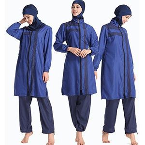 Ziyimaoyi Bescheiden badmode met hijab afneembaar, moslim badpak islamitische bescheiden badmode strandkleding volledige lengte badmode