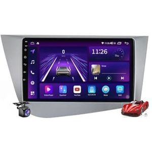 Android 15.0 Radio 2 Din Auto Stereo met 4G 5G WiFi DSP SWC Carplay voor 2005-2012 Seat Leon 2 MK2 GPS Navigatie 9'' MP5 Multimedia Video Player FM BT Ontvanger,Rhd,M150S~2/64GB