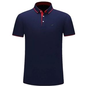 Dvbfufv Heren Zomer Korte Mouw Polo's Shirts Heren Casual Shirts Mannelijke Kleding Revers T- Shirt Tops, Donkerblauw, XS