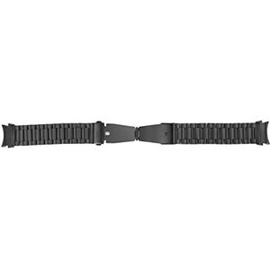 Horlogeband van Roestvrij Staal, Stijlvol, Voortreffelijk Polijsten, 190 Mm Lengte, Vervangende Horlogeband met Snelsluiting voor Zakelijk Gebruik (Zwart)