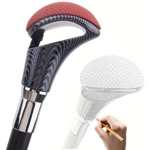 Wandelstok voor Revalidatietraining voor Ouderen, Unisex, Rode en Zwarte Versnellingspook, Aluminium Wandelstok, Dubbele Sectie, Britse Stijl, Rollenspelstok