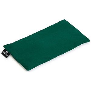 Yoga Studio Oogkussen | hoes van 100% biologisch katoen, ongeparfumeerd lijnzaad yogakussen | stressverminderend gewogen oogmasker voor yoga, ontspanning, vermoeide ogen en hoofdpijn (groen)