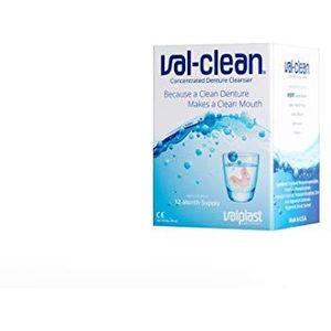 Val-Clean Geconcentreerde tandreiniger 12 zakken - 1 jaar levering voor Valplast flexibele denturen en alle andere apparaten door Val-Clean
