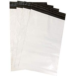 OFFICE PRODUCTS verzendzakken plastic goederenzending / 100 stuks/LDPE-folie/enveloppen ondoorzichtig / 40 x 50 x 4 cm/kleur: wit
