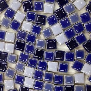 Mozaïek tegels 100g DIY keramische mozaïek tegels glas spiegel handgemaakte ornamenten tegels muur ambachten kleurrijk kristal voor decoratieve materialen 58 (kleur: groene kleur mengen)