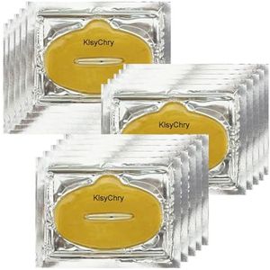 15 stuks Crystal 24K Gold Bio Collagen Gel Lip Pad Mask voor hydraterende, anti-rimpel, anti-veroudering, voedende en hydraterende lippen | KlsyChry