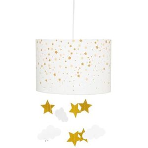 Atmosphera - Hanglamp voor kinderen - wit en okergeel D30 cm