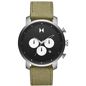 MVMT Heren analoog kwarts horloge met kalfsleer lederen armband 2800008-D
