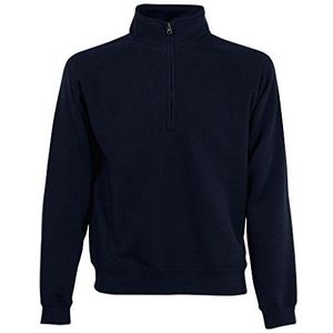 Fruit of the Loom Klassiek casual sweatshirt met 80/20 rits - Diep Marineblauw (2XL)