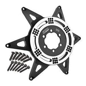 Aluminium 7075 Rear Wheel Pattern Buckle For LOSI 1:4 Promoto-MX Motorcycle Dirt Bike RTR FXR LOS06000 LOS06002 Upgrades - Black