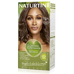 NATURTINT Biobased, Ammoniavrije kleuring, 6,7 Licht Chocola, 100% grijsdekking, Plantaardige ingrediënten, Natuurlijke en langhoudende kleur, 170 ml