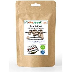 Kelp Extract 600 mg - levert ca. 900 µg jod - 300 capsules hoog gedoseerd - PN: 10241