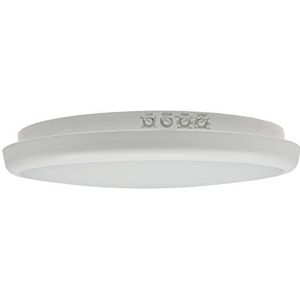 ChiliTec Led-plafondlamp met bewegingsmelder, 26 cm, IP54, voor binnen en buiten, aanwezigheidsmelder, schemeringssensor, 16 W, 1500 lumen, 40 mm vlak, rond, lamp voor vochtige ruimtes, HF radar