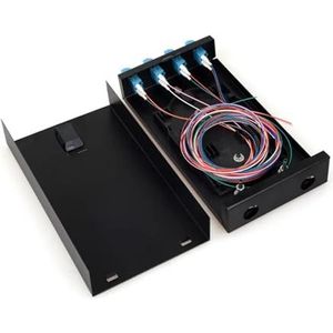 3 STKS/4 Poort Fiber Patch Panel Desktop Pigtail Optische Vezel Terminal Box met(3PCS With LC UPC 8C)