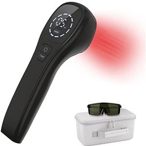 iKeener Rood Licht Therapie Apparaat,FDA Goedgekeurde Draagbare Apparatuur voor Pijnverlichting,Koude Laser therapie Apparatuur voor Rug,Gezicht,Lichaam,Spieren,Knie,Schouder(2x808nm,12x650nm)(Zwart)