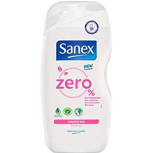 6 x Sanex Zero% Sensitive Skin Shower Gel 250ml