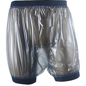 Volwassen Incontinentie Broek, Volwassen Luier/Incontinentie Broeksnieuw Zachte 100% PVC Volwassen Incontinentie Pull-on Plastic Comfort-broek, M-XXL (Color : Clear, Size : L)