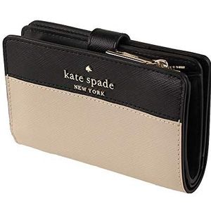 Kate Spade New York staci colorblock medium compacte tweevoudige portemonnee, Warm Beige, M, Tweevoudige portemonnee