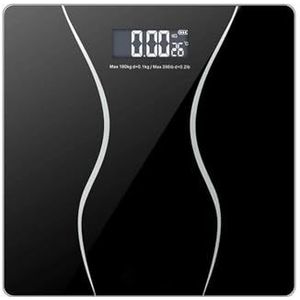 Weegschaal Weegschaal Bluetooth-lichaamsvetweegschaal Draadloze digitale badkamerweegschaal Personenweegschaal(Black)