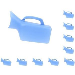 10 set herbruikbare wasbare draagbare urinoirfles voor gehandicapte oudere vrouwen blauw, 1000 ml