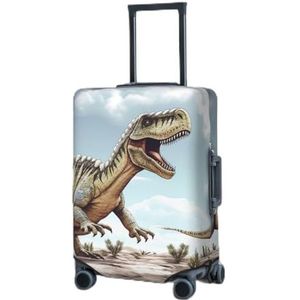 Reisbagage Cover Koffer Cover Koffer Protector Dinosaurus Wandelen Bagage Covers Wasbare Bagage Cover Elastische Anti-Kras Koffer Case Protector voor Volwassen Gepersonaliseerde Koffer Covers, Zwart,