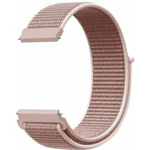 By Qubix - Compatible met Garmin Vivomove 3 / HR/Luxe/Sport/Style/Trend - Sport Loop nylon bandje - Zacht roze - Compatible Garmin bandje - Bandbreedte: 20mm