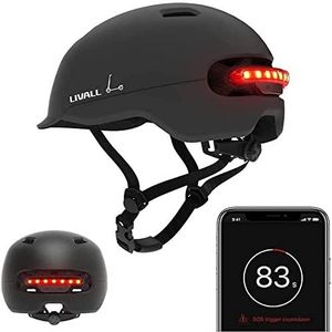 LIVALL Slimme fietshelm, Bluetooth Fietshelm voor Mannen en Vrouwen met LED Achterlichten, SOS-Alarm en Automatische Remlichten voor Woon-Werkverkeer en Stedelijk Rijden, Waterdicht