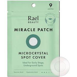 Rael Pimple Patches voor Beginnende Puistjes, Miracle Microcrystal Spot Cover - Korean Skincare, Acne Hydrocolloïde Pleister met Tea Tree Olie, Vegan & Dierproefvrij (9 stuks)