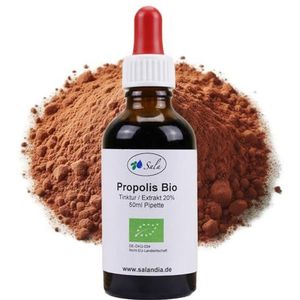 Sala Bio Propolis oplossing 20% extract druppels met biologische alcohol 50 ml pipet