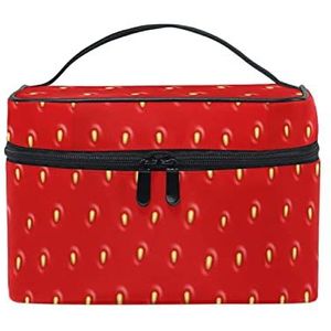 Rode aardbei watermeloen fruit make-up tas voor vrouwen cosmetische tassen toilettas trein koffer