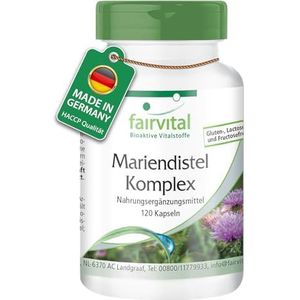 Fairvital | Mariadistel Complex - 120 capsules met artisjok + paardenbloem - bittere capsules - 100% veganistisch - fairvital