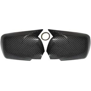 1 STUKS Auto Achteruitkijkspiegel Afdekking Linkerkant Accessoires for BMW X5 E53 1999-2006 Linker Achteruitkijkspiegel Afdekking(Black-Carbon Fiber Pattern)