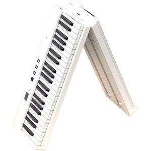 Digitale Piano Vouwpiano 88 Toetsen Elektronische Piano Draagbare Pianotoetsenbordinstrumenten Draagbaar Keyboard Piano (Color : WH)