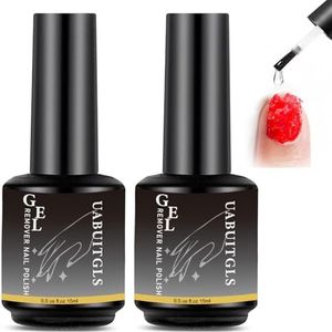2Packs Gel Nail Polish Remover, Nail Polish Remover Voor Nails In 3-5 Minuten, Gemakkelijke Remover Acryl Poeder Gel UV Polish, Geen behoefte aan folie, Weeken of wikkelen, DIY uw Nail thuis (2 Pcs)