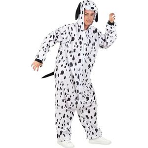 FUNIDELIA - Dalmatiër Onesie Kostuum - Wit - Voor Volwassenen