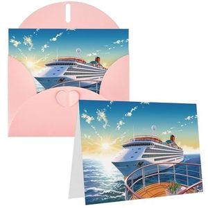 VTCTOASY Zomer Zee Cruise Print Verjaardagskaart Blanco Wenskaarten Met Enveloppen Dank U Kaart Grappige Kerstkaarten Voor Alle Gelegenheden Verjaardag Bruiloft