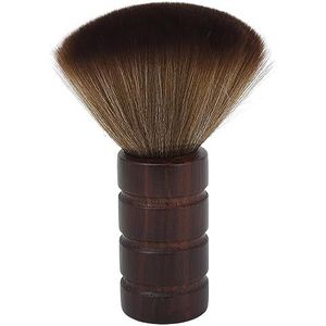 Nekstofborstel, Veilige Nylon Haarkapselstofborstel Professioneel Draagbaar Houten Handvat voor Thuissalon voor Kapper