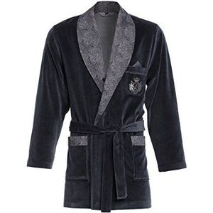 Revise RE-111 Ochtendjas voor heren, kort, velours, badjas - elegant, Graphite C2, L