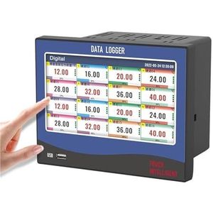 Datalogger meerkanaals datalogger (1-18 kanalen) papierloos stroom-, spannings-, temperatuur-, druk- en pulserarm RS485 4-20 mA (16 kanalen)